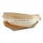 disposable birch pine sushi serving boat shape plate wooden japanese type sushi boat