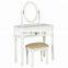 2020 New  simple dressing table designs with stool and drawers