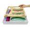 New Design Plastic Ziplock Bag Storage Organizer with Bamboo Sliding Lid for Kitchen Drawer
