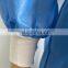 disposable blue SMS surgical gowns EN13795 medical gown full back coverage