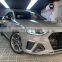 Front bumper grill with honeycomb grille ABS factory price for Audi S4 B9.5 A4L change to RS4 style black Sliver 2020+