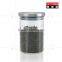 glass cansiter with metal cap,glass storage jars for food,Glass bottle with Stainless Steel Lid ,Borosilicate glass Canister