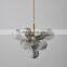 Post-modern simple Nordic Italian living room dining room bedroom glass spherical molecular lamp Light luxury chandelier