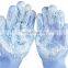 Free Food Grade Silicone Rubber Heat Resistant Brush Magic Scrubber Glove Household Washing Cleaning Dishwashing Gloves