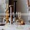 Nordic Long Stem Glass Cylinder Candle Holder Glass Candle Vessel Candlestick For Home Decor