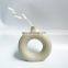 Drop shipping Modern Decorative Handmade Art Porcelain White Round Ceramic Irregular Flower Vase Nordic