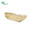 Low MOQ Disposable Biodegradable Wooden Sushi Boat Cone Reusable Wooden Plate Food Container