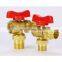 High Pressure 3 Way Mini Butterfly Handle Brass 1/2 Ball Valve Body