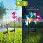 Outdoor Garden Solar Decorative Waterproof  Multi Color Lily Flowers Stake LED Lights