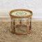 Side Table Small Rattan coffee table with Mother Of Pearl furniture indoor High Quality Vietnam Manufacturer Cheap Wholesale