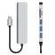 Aluminum 6 In 1 USB Hub HDMI*1+USB3 .0*1+USB 2.0*2+micro SD*1+SD*1