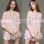 2016 new arrival Summer new fashion women's batwing half sleeve loose linen sweater with hollow flower style