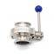 Food Grade Stainless Steel Butterfly Valve Welded Manual Sanitary Welding Powder Butterfly Valve for Milk Tank