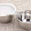 Stainless steel mixing bowl set with silicone base with Lid