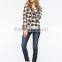 Autumn Black and Grey Tantan Long Sleeve Womens Plaid Flannel Shirt