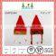 Red and white color with reindeer antlers christmas hat