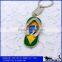 Custom Brazil flag Cheap Metal Keychain