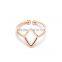 Newest Designer Gold and Silver Plating Metal Alloy Diamond Lady Open End Finger Ring Quality Choice