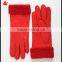 Fashion women 's Red /brown/grey double face glove