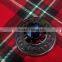Piper Plaid Brooch With Blue Stone In Black Finish Made Of Brass Masterial