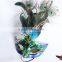 Wholesale Beautiful Design Venetian Mask Green Peacock Feather Halloween