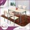 Dining room furniture heavy-duty dining table and 4 chairs modern cheap wood dining table set
