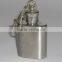 1oz Mini Type and Metal Body Material stainless steel hip flask with keychian and laser logo