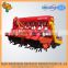 14 rows rotary tiller seeder with fertilizer machine