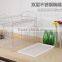 Double layers 304 stainless steel dish rack The dishes receive kitchen mesa shelf