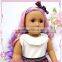 new arrival custom colorful long hair bow girl baby doll for kids