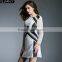 Cotton Europe Fashion White And Black Women's Long Guidle Party Dress