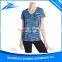 Comfort Short Sleeve Summer Cotton Woman T-Shirt V-Neck With Customized