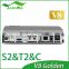 New Arrive V8 Golden DVB-S2+T2/C digital full 1080p HD satellite receiver iptv set top box support powervu patch ccc am 3g