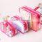 front zipper clear pvc cosmetic bag