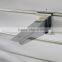 Metal slatwall support for glass shelf