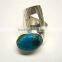 Chrysocolla Cabochon Gemstone Hammered 925 Sterling SilverJewelry, Designer Textured Handmade Ring, Indian Silver 925 Jewellery