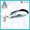 Double line clear rhinestone cute yoyo badge reel lanyard for keys