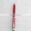 3 in 1 custom logo function LED metal ball pen