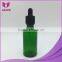 Factory supplier 50ml glass dropper bottle,green luxury glass eliquid bottles