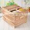 Kitchen furniture Eco-friendly wood box for rice with 2 sections