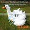 Low MOQ stock baby swimming seat inflatable swan for kids