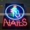 2016 hot selling advertising products low price led OPEN & WAX & NAIL sign board