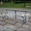 stainless steel 180cm plastic garden table for party/hot sell buffet table with removable legs