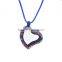 26.3*32mm New Design Colorful Heart Floating Diamond Jewelry Chains Locket