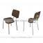 Stackable Wooden and Metal Frame Dining Chair HPL/Laminate Seat and Frame in Powder Coating