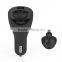 usb mini portable car charger with bluetooth earphone