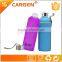 Cheap price elegant design frosted different color glass infuser bottle