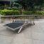 Outdoor garden brushed aluminum sun loungers