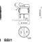 waterproof mini rocker switch,on-off 6pins nylon pa66 material rocker switch