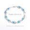 925 Sterling Silversilver hamsa bracelet in blue opal SBI160W
